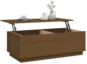 vidaXL Τραπεζάκι Σαλονιού Καφέ Μελί 100x50x35 εκ. Μασίφ Ξύλο Πεύκου