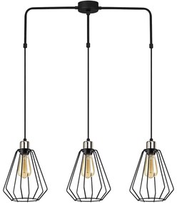 Φωτιστικό Οροφής Kese 892OPV1607 84x20x135cm 3xE27 40W Black Opviq