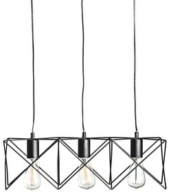 Φωτιστικό Κρεμαστο Aca KS1462P3BK ANDY Μαύρο Ματ (Black Mat)