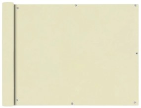 Διαχωριστικό Βεράντας Κρεμ 90 x 600 εκ. από Ύφασμα Oxford - Κρεμ
