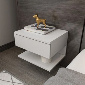 Κομοδίνο Λευκό SABIGE 45x36.8x31.4