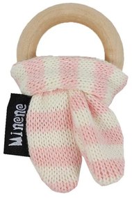 Μασητικό Minene Wooden Ring Ροζ