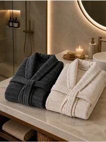 Stewehome Σετ διπλής βαμβακερής ρόμπας μεγάλου μεγέθους (S/M)