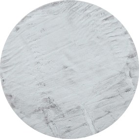 Στρογγυλό Χαλί Γούνινο (Φ100) Polcarpet Rabbit Silver