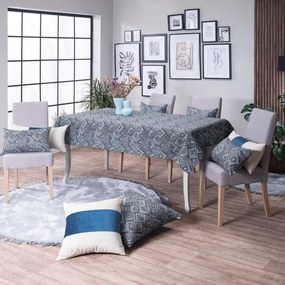 Τραπεζομάντηλο Santos 04 Grey Teoran 135X180cm Ακρυλικό,Βαμβάκι, Polyester