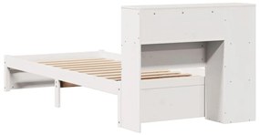 vidaXL Κρεβάτι Βιβλιοθήκη Χωρίς Στρώμα 90x200 εκ Μασίφ Ξύλο Πεύκου