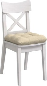 vidaXL Μαξιλάρια καθισμάτων 4 pcs Κρεμ 40 x 40 x 12 εκ. ύφασμα