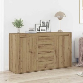 vidaXL Πλαϊνό γραφείο Artisan Oak 120 x 36 x 69 εκ Επεξεργασμένο ξύλο