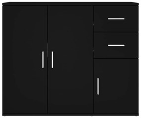 vidaXL Ντουλάπι Μαύρο 91 x 29,5 x 75 εκ. από Επεξεργασμένο Ξύλο