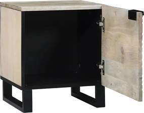 vidaXL Κομοδίνο Λευκό 40 x 33 x 46 εκ. Επεξεργασμένο Ξύλο