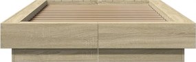 vidaXL Πλαίσιο Κρεβατιού Sonoma Δρυς 90 x 190 εκ. Επεξεργασμένο Ξύλο