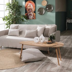 Ριχτάρι Noto 02 Beige Teoran Πολυθρόνα 180x150cm Βαμβάκι-Πολυέστερ