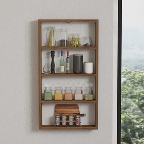 Ράφι Τοίχου Καρυδί MOFLOA 43.2x9x80