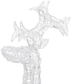 vidaXL Χριστουγ. Διακοσμητικά Τάρανδοι 2 τεμ. 60x16x100 εκ. Ακρυλικό