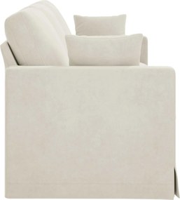 vidaXL Καναπές Κρεμ 228 x 78 x 80 εκ Βελούδο