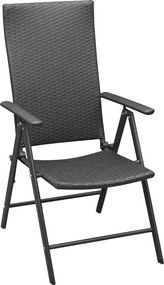 vidaXL Σετ Τραπεζαρίας Κήπου 9 Τεμαχίων Μαύρο και Καφέ