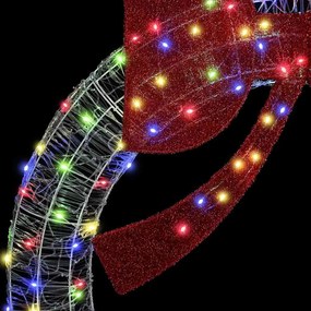 vidaXL Στεφάνι με 60 LED Πολύχρωμο 76 x 76 x 8,5 εκ Ακρυλικό