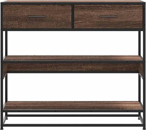 vidaXL Τραπέζι Κονσόλα Καφέ Δρυς 90x35x80 εκ. Επεξεργασμένο Ξύλο