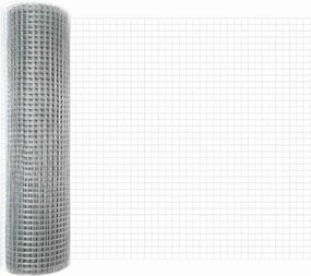 vidaXL Συρματόπλεγμα με Σκυρόδεμα 50 x 0,5 μ Γαλβανισμένος Χάλυβας