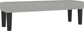 vidaXL Κρεβάτι Boxspring με Στρώμα Ανοιχτό Γκρι 140x190 εκ. Υφασμάτινο