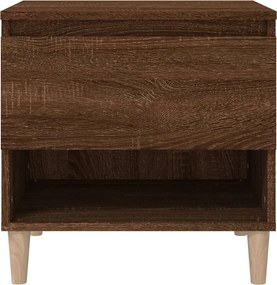 vidaXL Κομοδίνα 2 τεμ Καφέ Δρυς 50x46x50 εκ. από Επεξεργασμένο Ξύλο