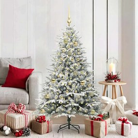 VidaXL Artificial Christmas Tree with Flocked Snow 150 LED Θερμό λευκό