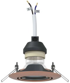 vidaXL Spotlights με προβολείς Χάλκινο 9 x 9 εκ. Μέταλλο