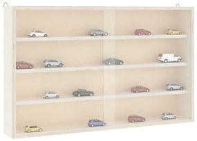 vidaXL Ξύλινη συλλεκτική βιτρίνα με πόρτες 60x8,5x37 εκ.