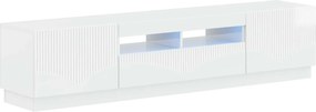 vidaXL Ντουλάπα LED Τηλεόρασης HOORN 3 τμχ. Γυαλιστερό Λευκό