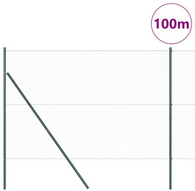vidaXL Hexagon Fence Γκρι 1.6x100 μ Χάλυβας