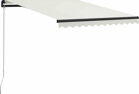 vidaXL Τέντα Συρόμενη Χειροκίνητη Κρεμ 300 x 250 εκ.