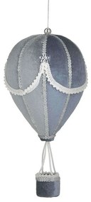 Στολίδι Αερόστατο (Σετ 4Τμχ) 2-70-758-0072 Φ13x28cm Grey-White Inart