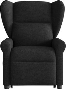 vidaXL Πολυθρόνα Ηλεκτρική Ανακλινόμενη με Ανύψωση Μαύρη Υφασμάτινη