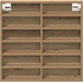 vidaXL Βιτρίνα Επιτοίχιο Artisan Oak 60 x 8,5 x 58 εκ