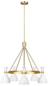 Πολυέλαιος Κρεμαστό Φωτιστικό 5xE27 60W IP20 Joan Elstead Lighting FE-JOAN5-MW Λευκό
