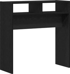 vidaXL Τραπέζι κονσόλας Μαύρη Οξυά 78 x 30 x 80 εκ. Επεξεργασμένο ξύλο