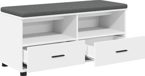 vidaXL Παγκάκι Χαλωρίου Λευκός 100 x 38 x 46 εκ
