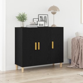 vidaXL Μπουφές Μαύρος Δρυς 90x34x80 εκ Επεξεργασμένο Ξύλο