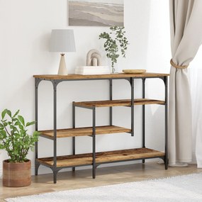 vidaXL Τραπέζι κονσόλας Παλιό Ξύλο 100x35x75 εκ. Κατασκευασμένο από Ξύλο και Σίδερο