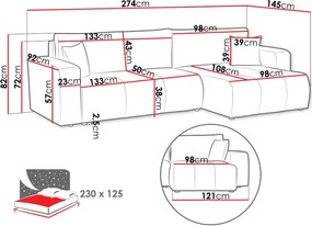 Γωνιακός καναπές Furyn L Maxi-Moustardi