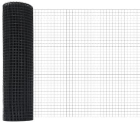 vidaXL Σετ Στηλών Περίφραξης  Σετ 2 Γκρι Ατσάλι 10 x 0.5 m Σκληρό