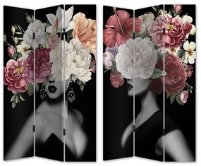 Παραβάν ArteLibre "Γυναίκα Με Λουλούδια" Καμβάς/Ξύλο 120x180x2.5cm