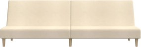 vidaXL Καναπές Κρεβάτι Διθέσιος Κρεμ Υφασμάτινος