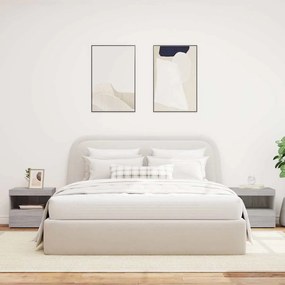 vidaXL Κομοδίνα με Φώτα LED 2 τεμ. Γκρι Sonoma 50x40x45 εκ.