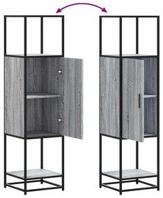 Highboard Grey Sonoma Κατασκευασμένο ξύλο και μέταλλο - Γκρι sonoma