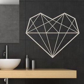 Intra απο ξύλο plywood 3mm-4mm πάχος - Γεωμετρική Καρδιά Σαλόνι Διακόσμηση Επιγραφή τοίχου Τέχνη τοίχου Δίασταση 30x30 cm Intraeaxys-r1zq0521