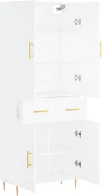 vidaXL Ντουλάπι Λευκό 69,5x34x180 εκ. από Επεξεργασμένο Ξύλο