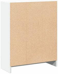 vidaXL Βιβλιοθήκη Λευκή 60 x 24 x 76 εκ. από Επεξεργασμένο Ξύλο