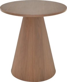 Βοηθητικό τραπέζι Donda pakoworld mdf-μέταλλο καρυδί Φ45x46εκ