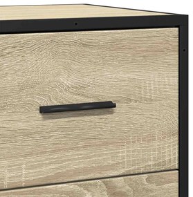 SIDEBOARD SONOMA OAK 68X35X76CM ΚΑΤΑΣΚΕΥΑΣΜΕΝΟ ΞΥΛΟ ΚΑΙ ΜΕΤΑΛΛΟ 848970